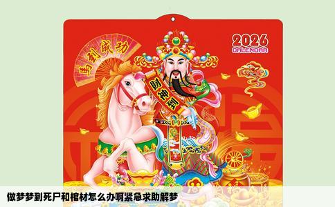 做梦梦到死尸和棺材怎么办啊紧急求助解梦