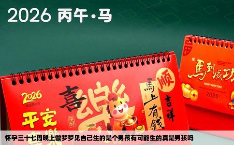 怀孕三十七周晚上做梦梦见自己生的是个男孩有可能生的真是男孩吗