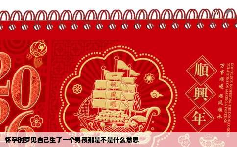 怀孕时梦见自己生了一个男孩那是不是什么意思