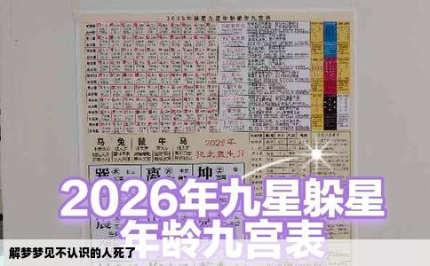 解梦梦见不认识的人死了