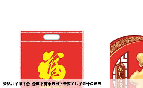 梦见儿子掉下悬厓悬崖下有水自己下去救了儿子是什么意思