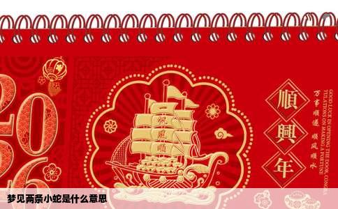 梦见两条小蛇是什么意思