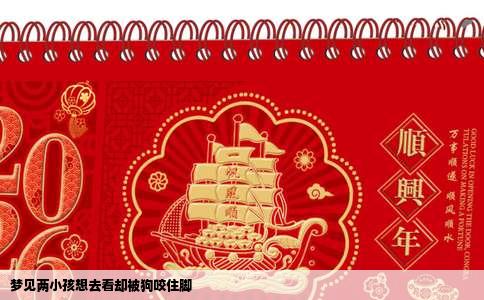 梦见两小孩想去看却被狗咬住脚