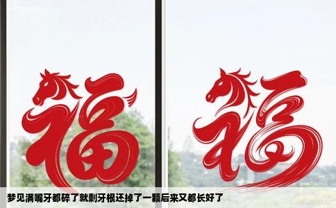 梦见满嘴牙都碎了就剩牙根还掉了一颗后来又都长好了