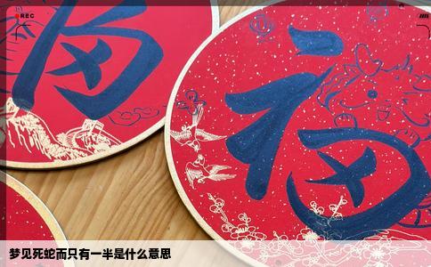 梦见死蛇而只有一半是什么意思