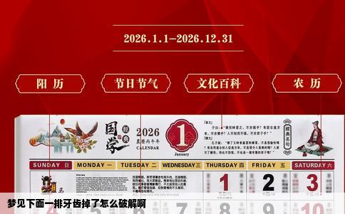 梦见下面一排牙齿掉了怎么破解啊