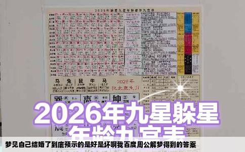 梦见自己结婚了到底预示的是好是坏啊我百度周公解梦得到的答案