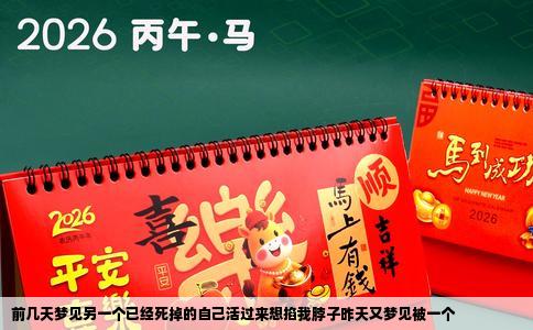 前几天梦见另一个已经死掉的自己活过来想掐我脖子昨天又梦见被一个