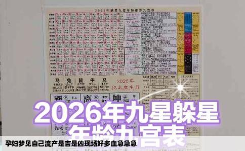 孕妇梦见自己流产是吉是凶现场好多血急急急
